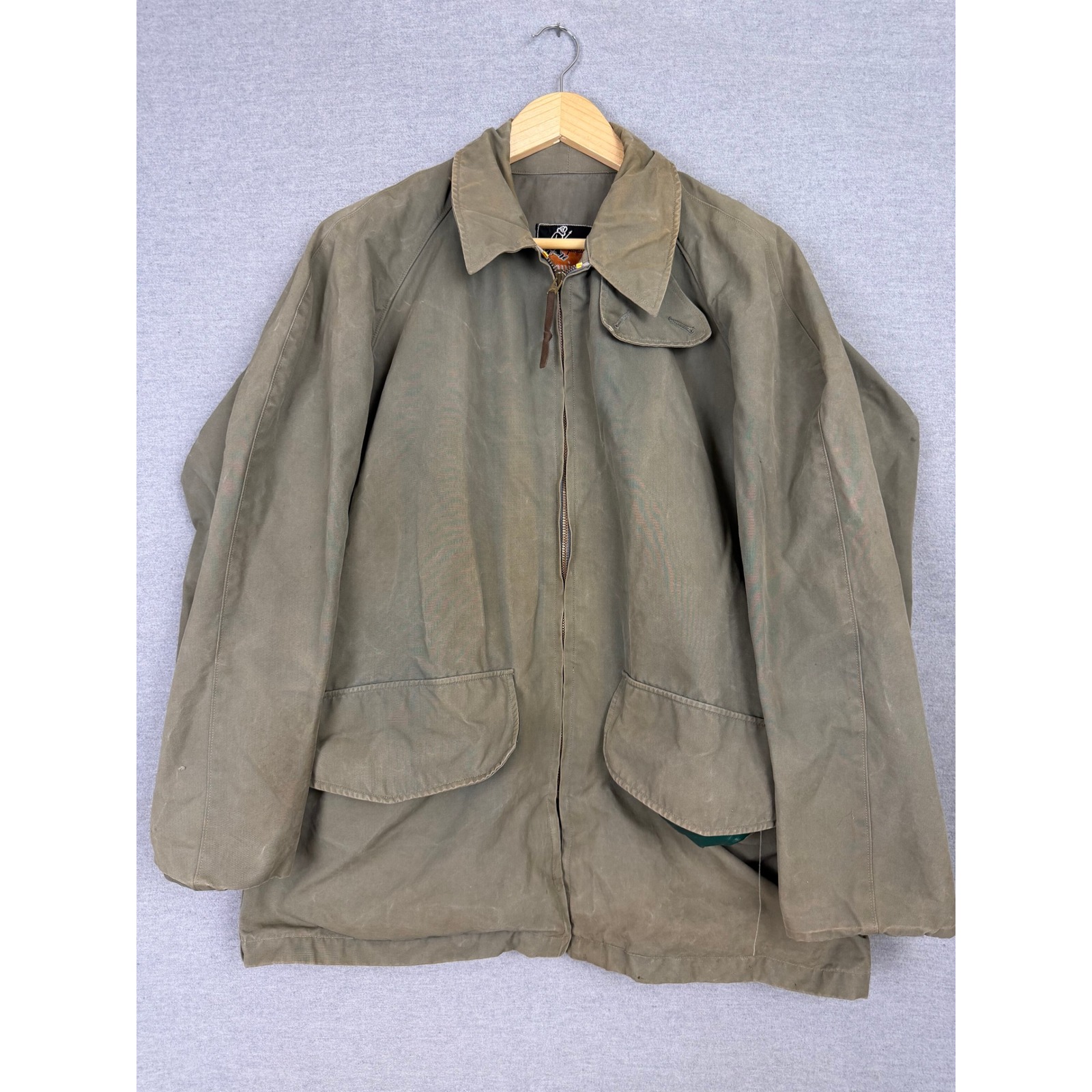Vintage L Esquimau Paris French Hunting Jacket Olive Green Canvas Workwear